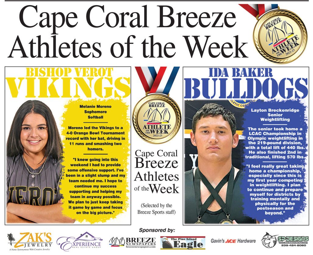 Athletes of the Week 3/24/23 News, Sports, Jobs North Fort Myers